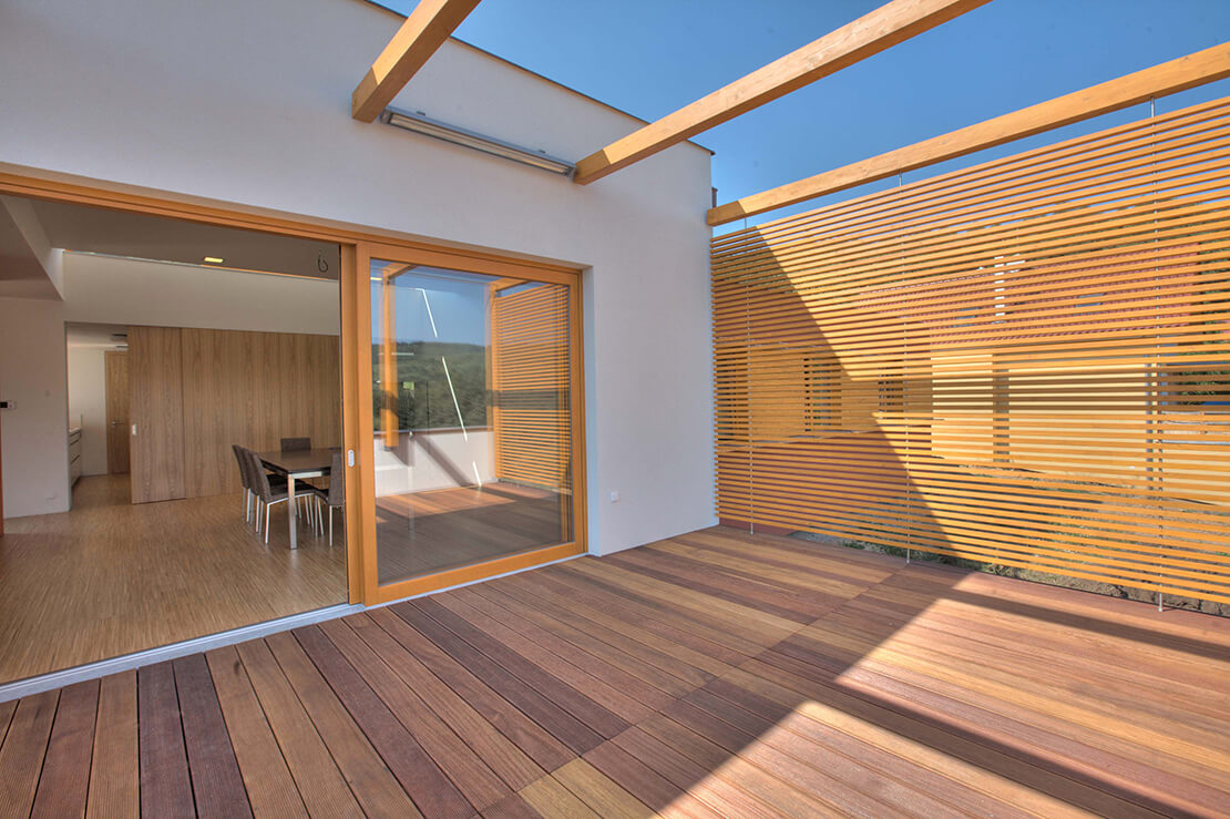 multi-coloured decking