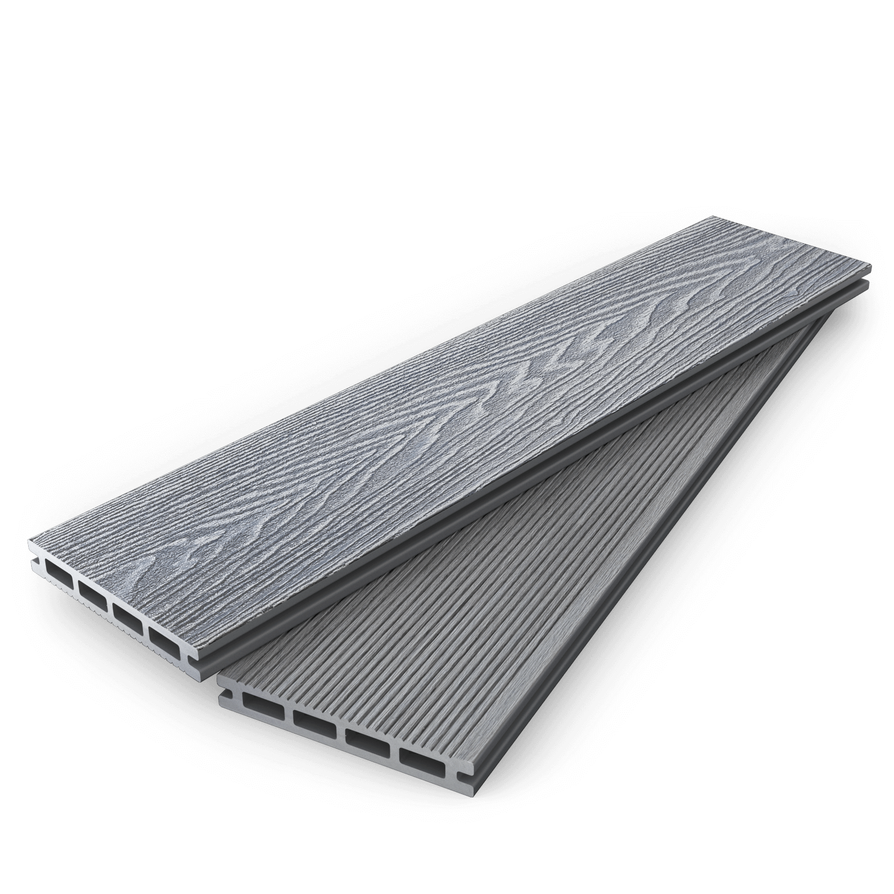 Dino Light Grey Composite Decking - Stone 4m