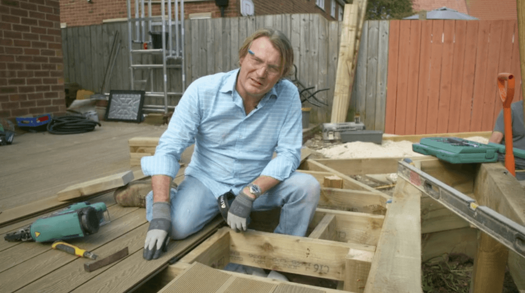 ITV's David Domoney installing Composite Decking