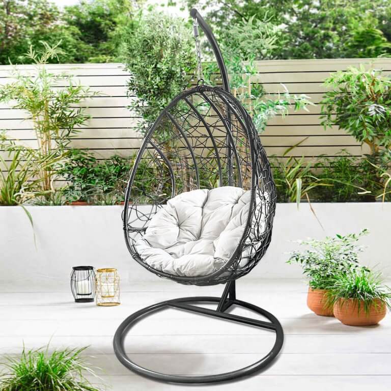 Garden Hanging Swing Egg Chair - Anthracite