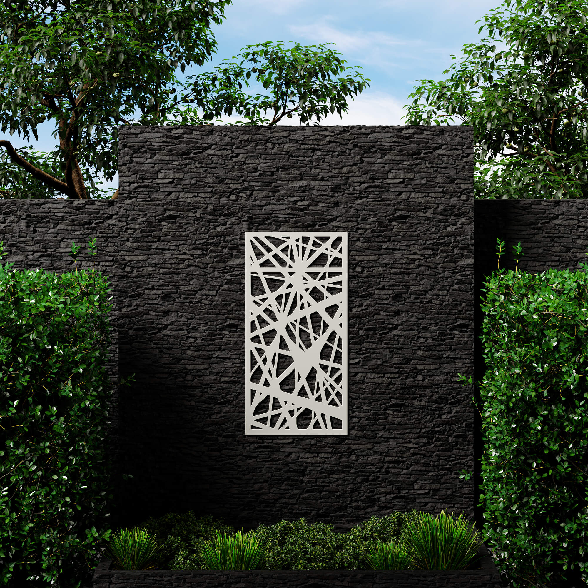 Dino Composite Trellis Garden Screen - Spectrum Ivory 1200 x 600
