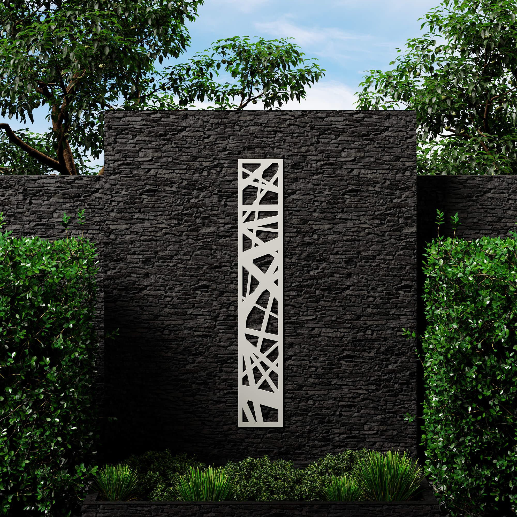 Dino Composite Trellis Garden Screen - Spectrum Ivory 1800 x 300