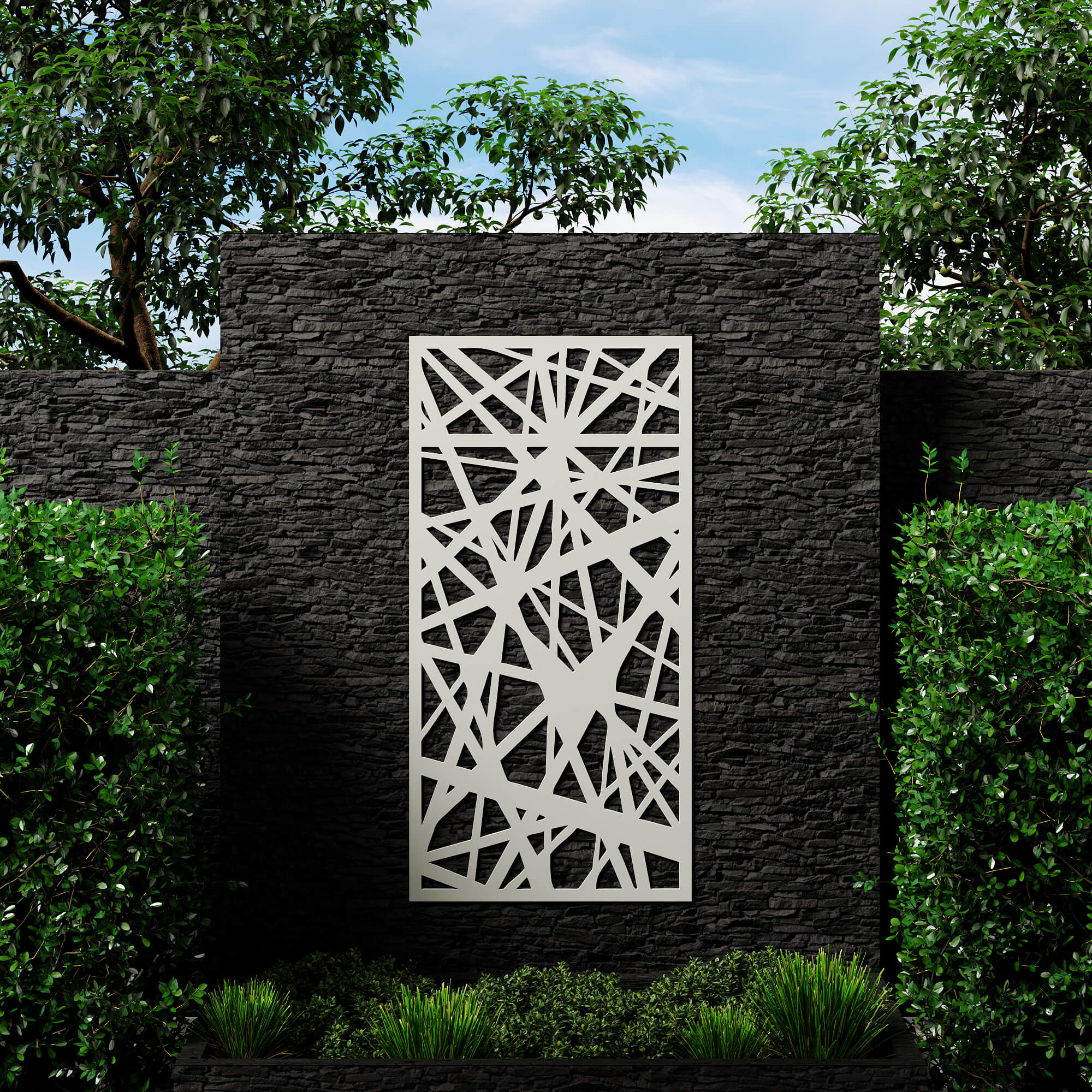Dino Composite Trellis Garden Screen - Spectrum Ivory 1800 x 900