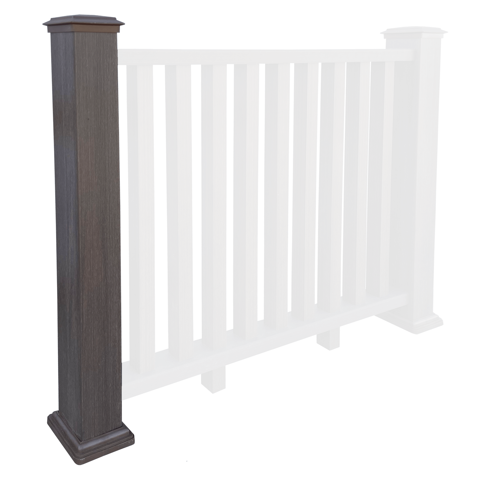 Dino Composite Balustrade Post - Walnut