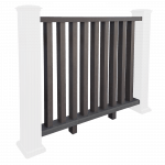 Composite Balustrade Railing - Walnut 1.2m