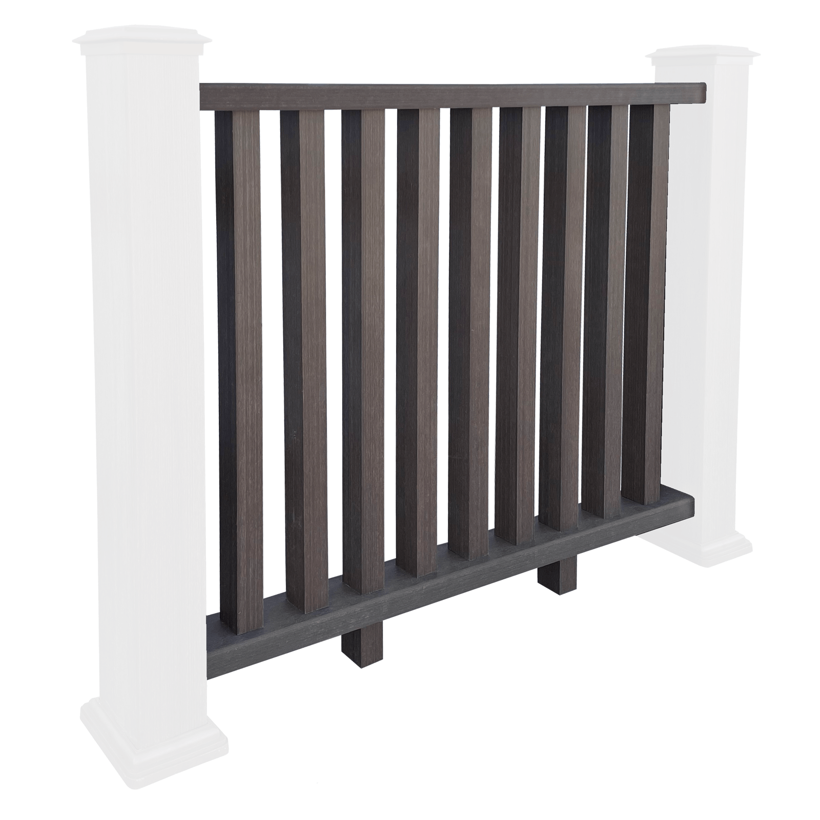 Dino Composite Balustrade Railing - Walnut 1.2m