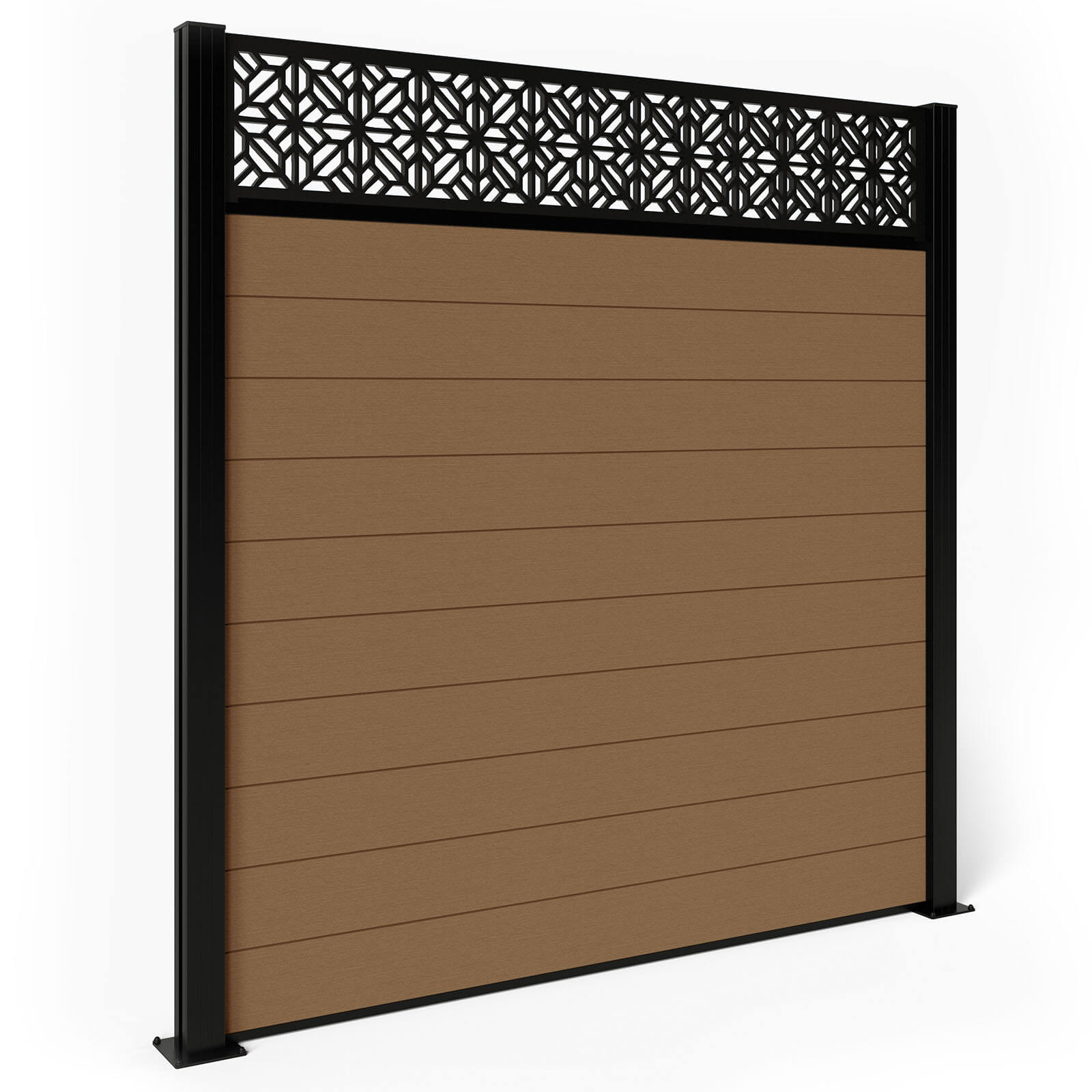 Dino Composite Fencing - Amber with Aluminium Posts 0.3m