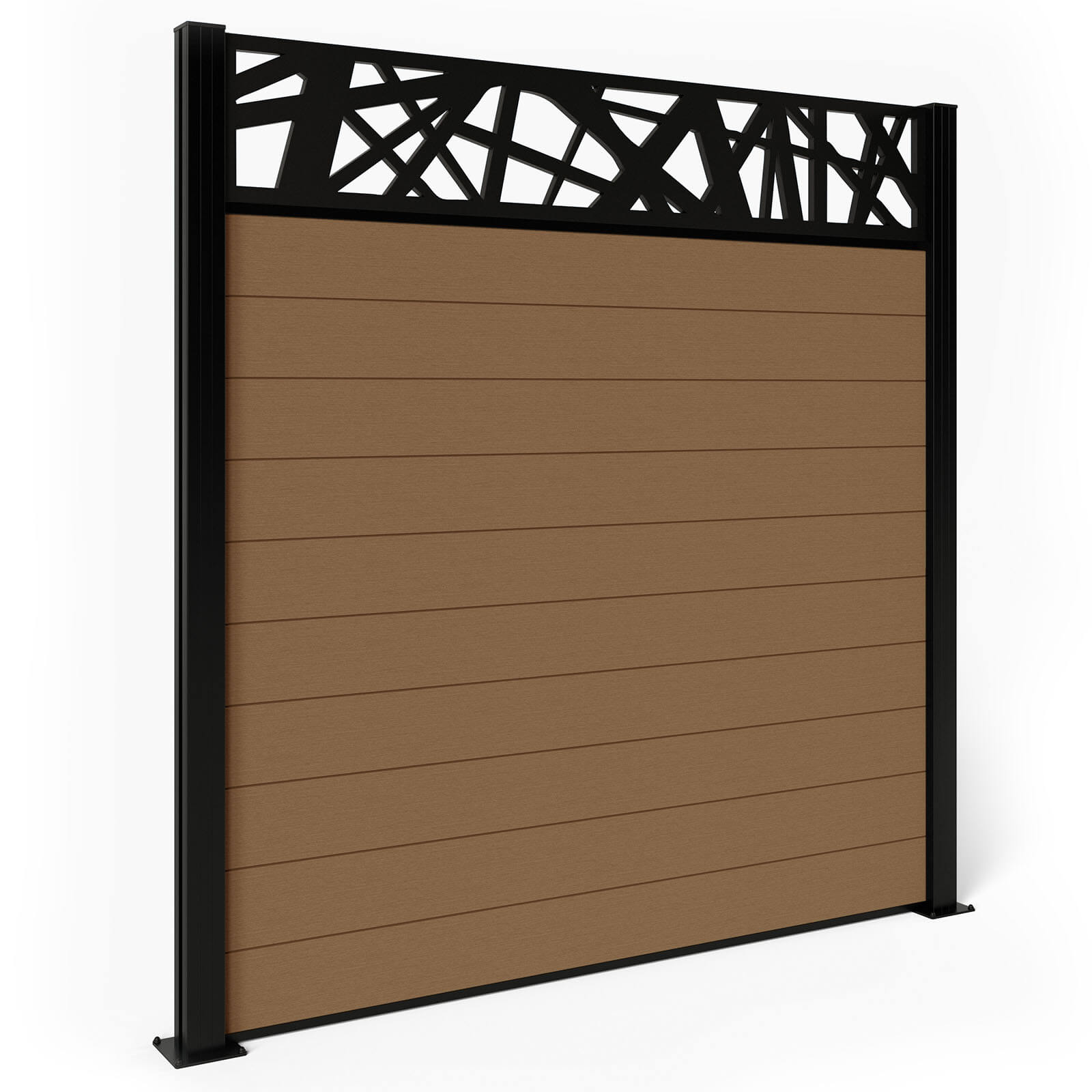 Dino Composite Fencing - Amber with Aluminium Posts 1.5m
