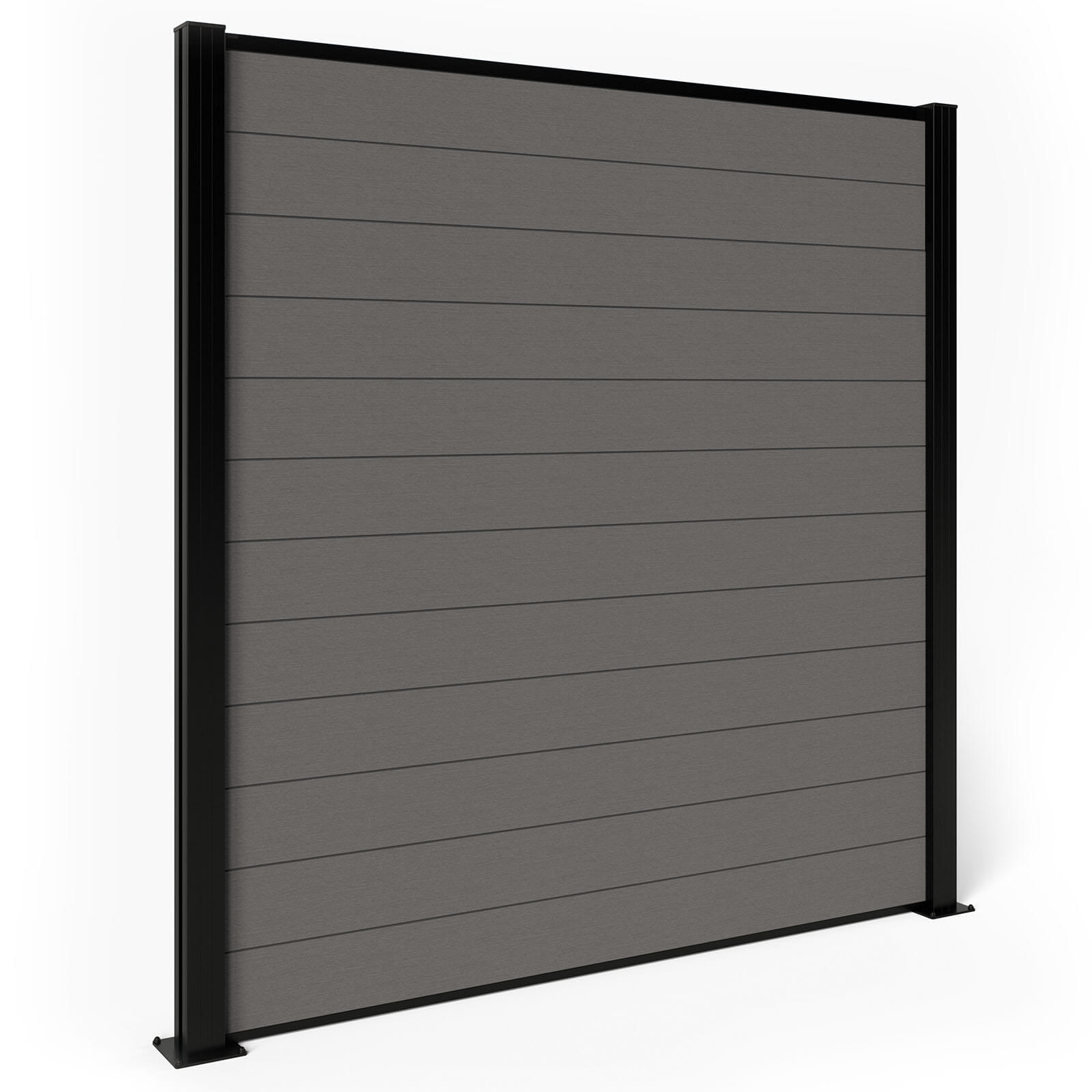 Dino Composite Fencing - Ash with Aluminium Posts 1.5m
