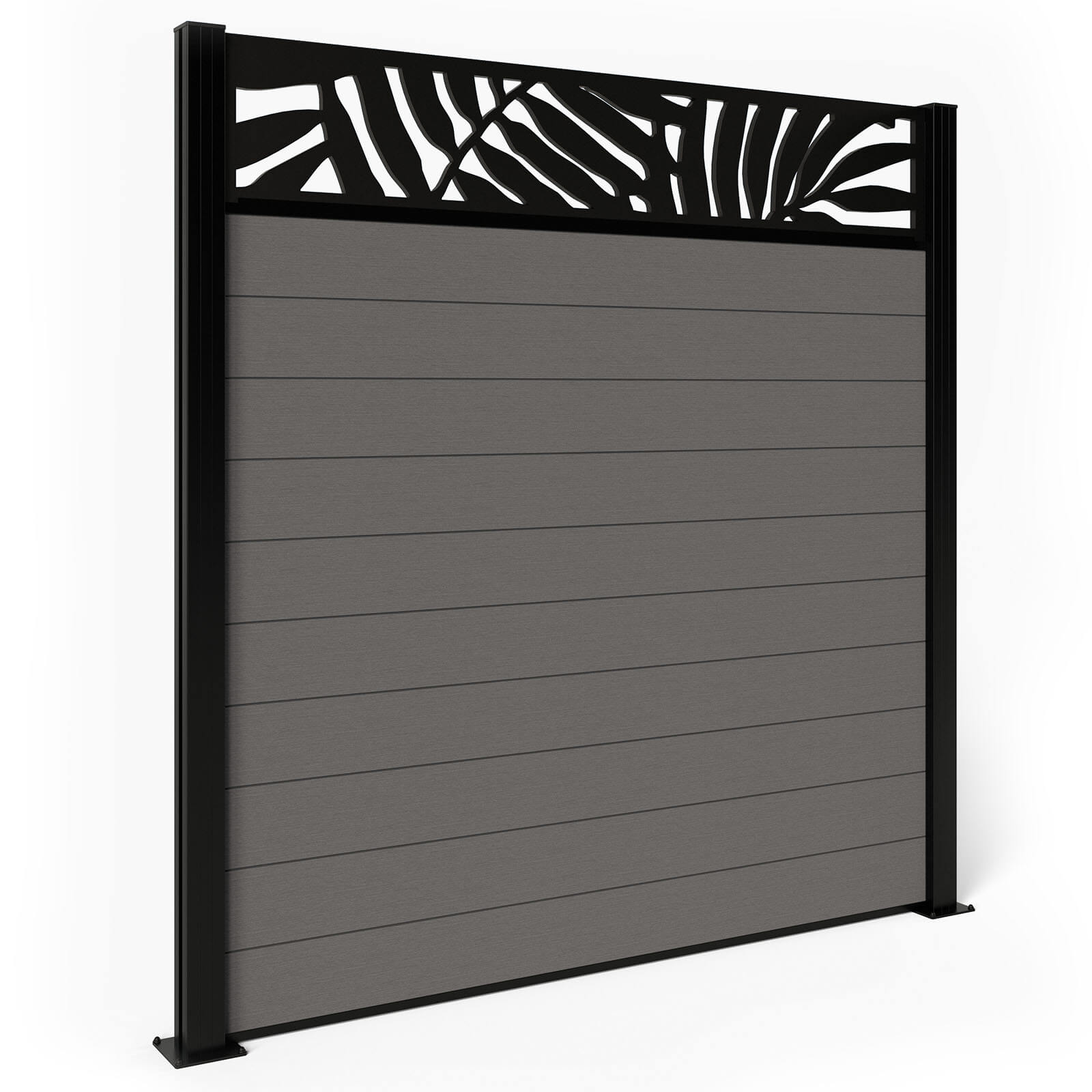 Dino Composite Fencing - Ash with Aluminium Posts 1.2m