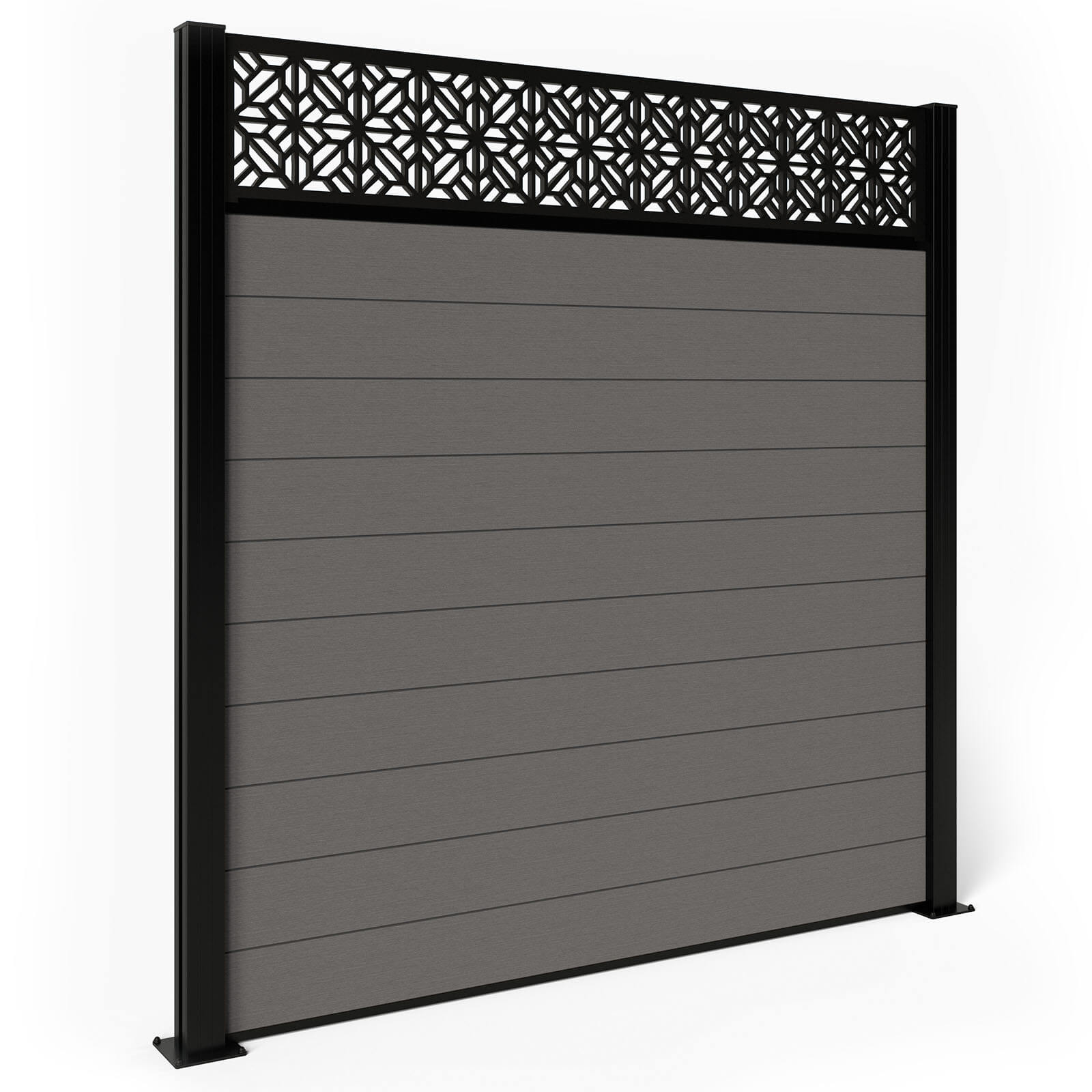Dino Composite Fencing - Ash with Aluminium Posts 2.1m