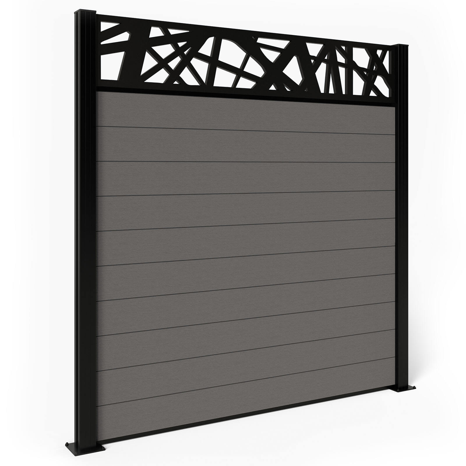 Dino Composite Fencing - Ash with Aluminium Posts 1.8m