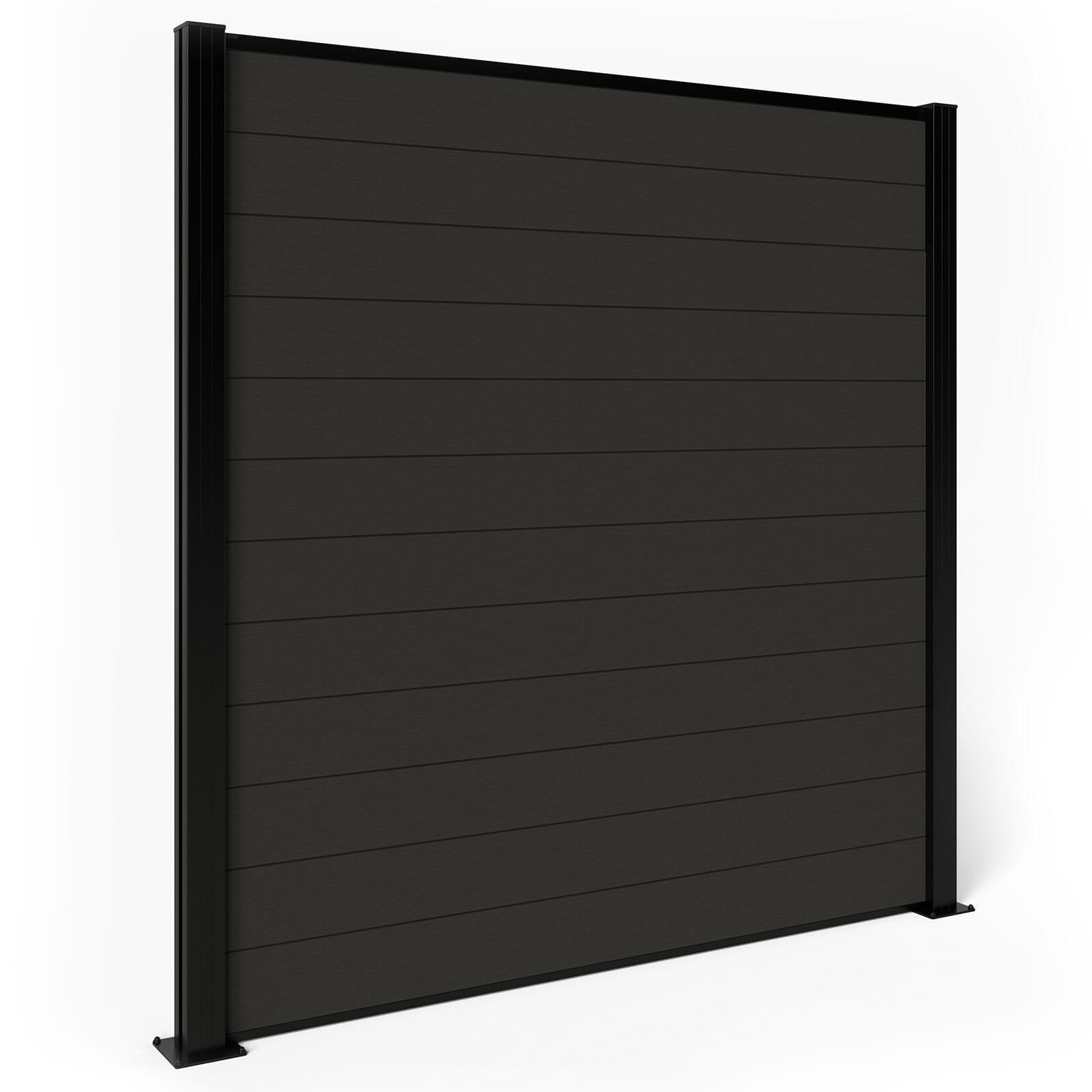 Dino Composite Fencing - Graphite with Aluminium Posts 0.9m