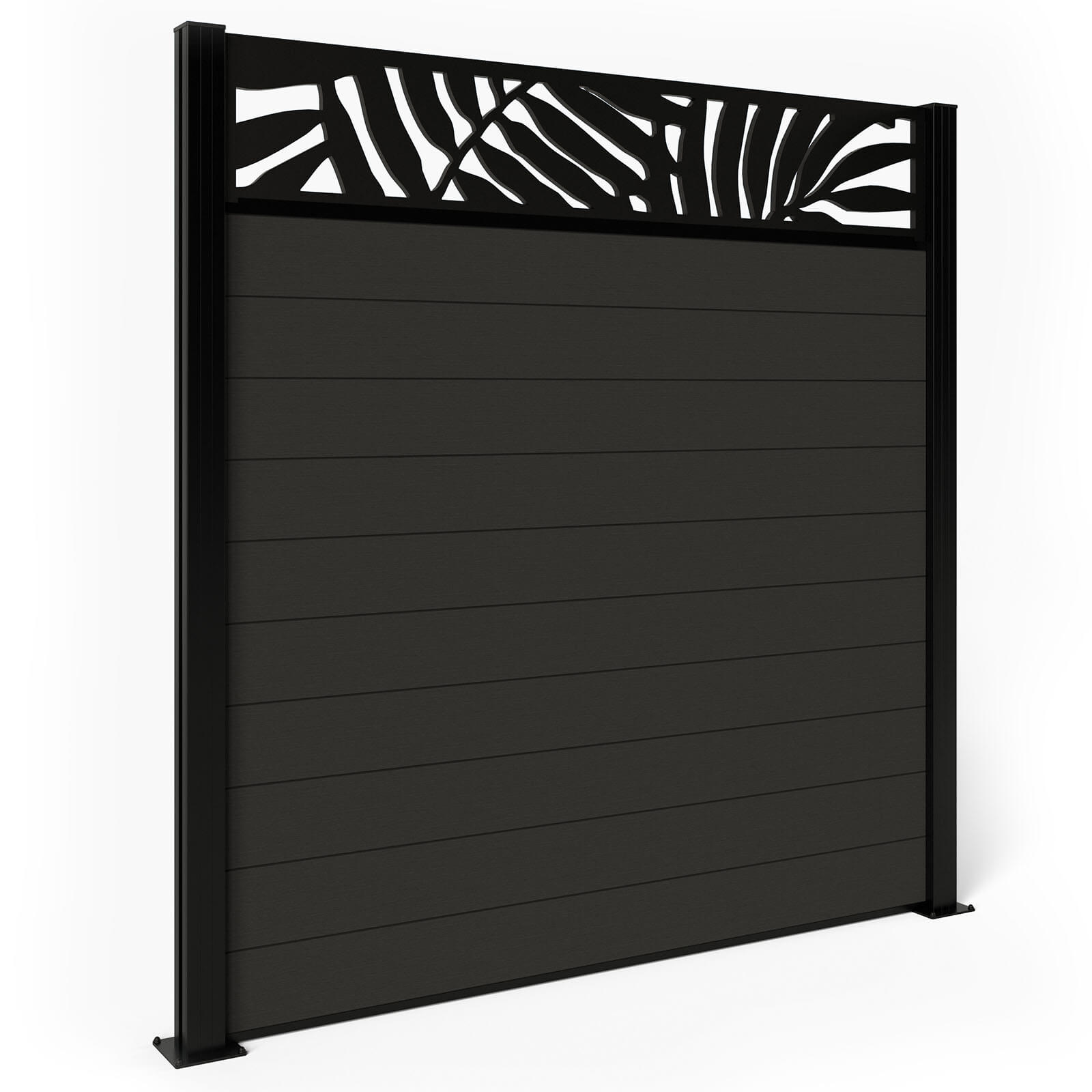 Dino Composite Fencing - Graphite with Aluminium Posts 1.8m