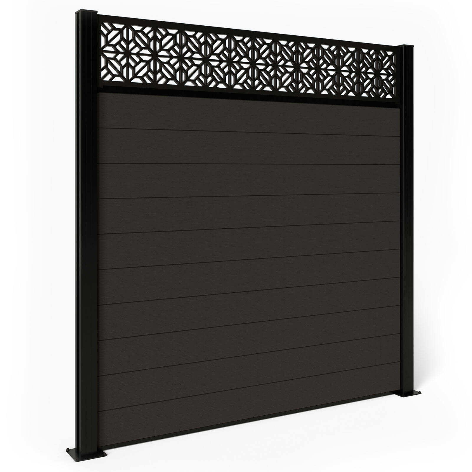 Dino Composite Fencing - Graphite with Aluminium Posts 2.4m