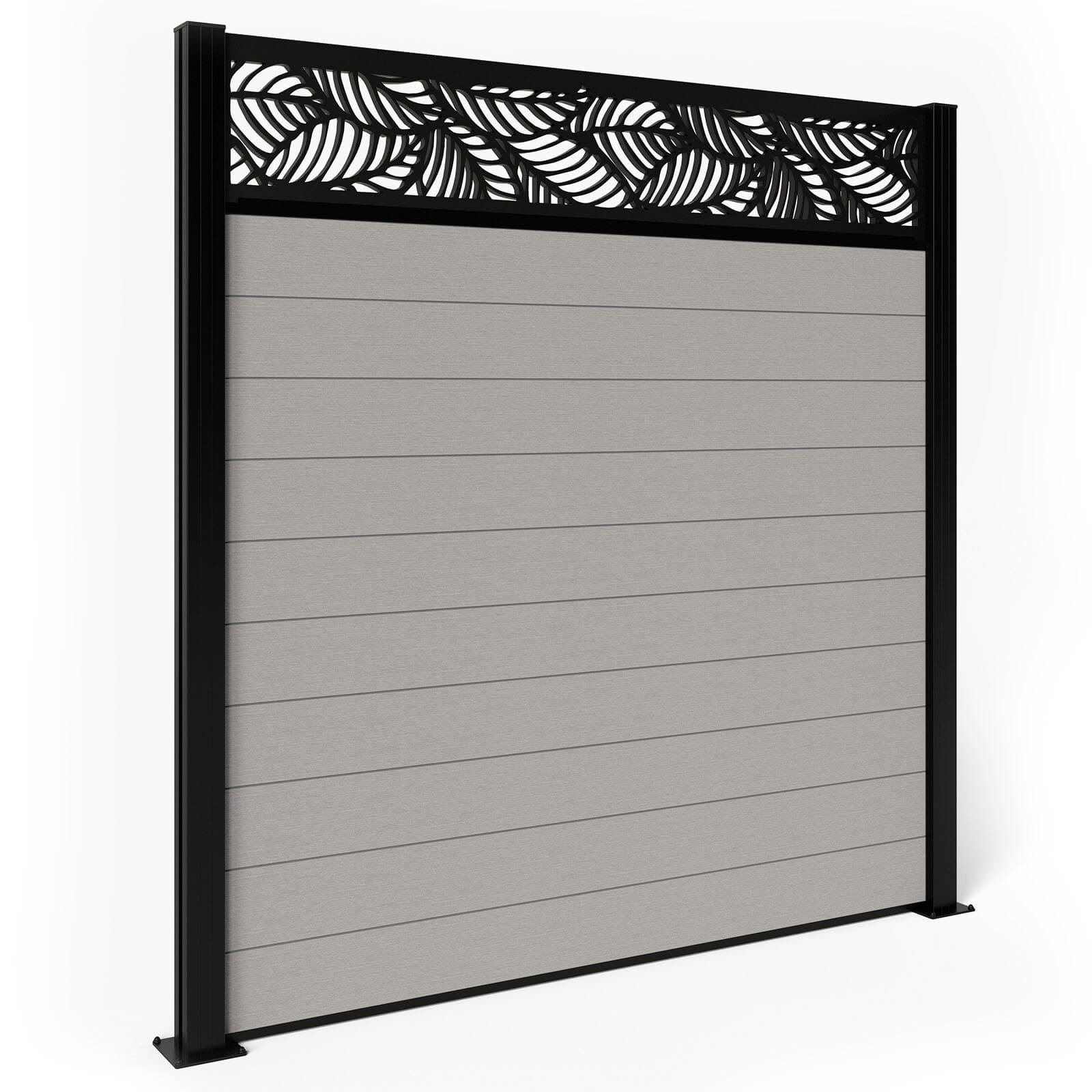 Dino Composite Fencing - Stone with Aluminium Posts 0.6m
