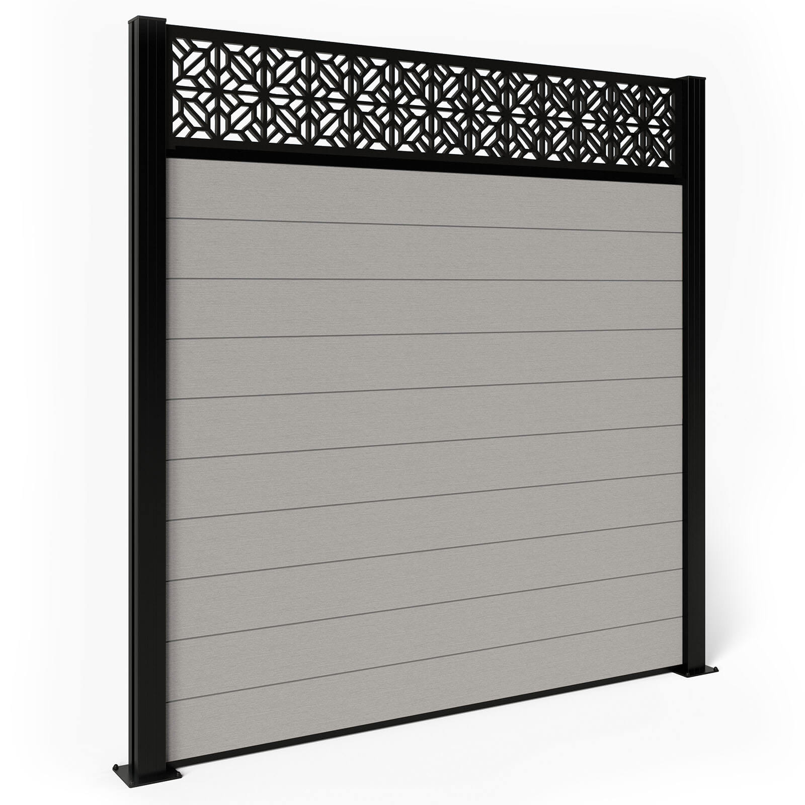 Dino Composite Fencing - Stone with Aluminium Posts 1.8m