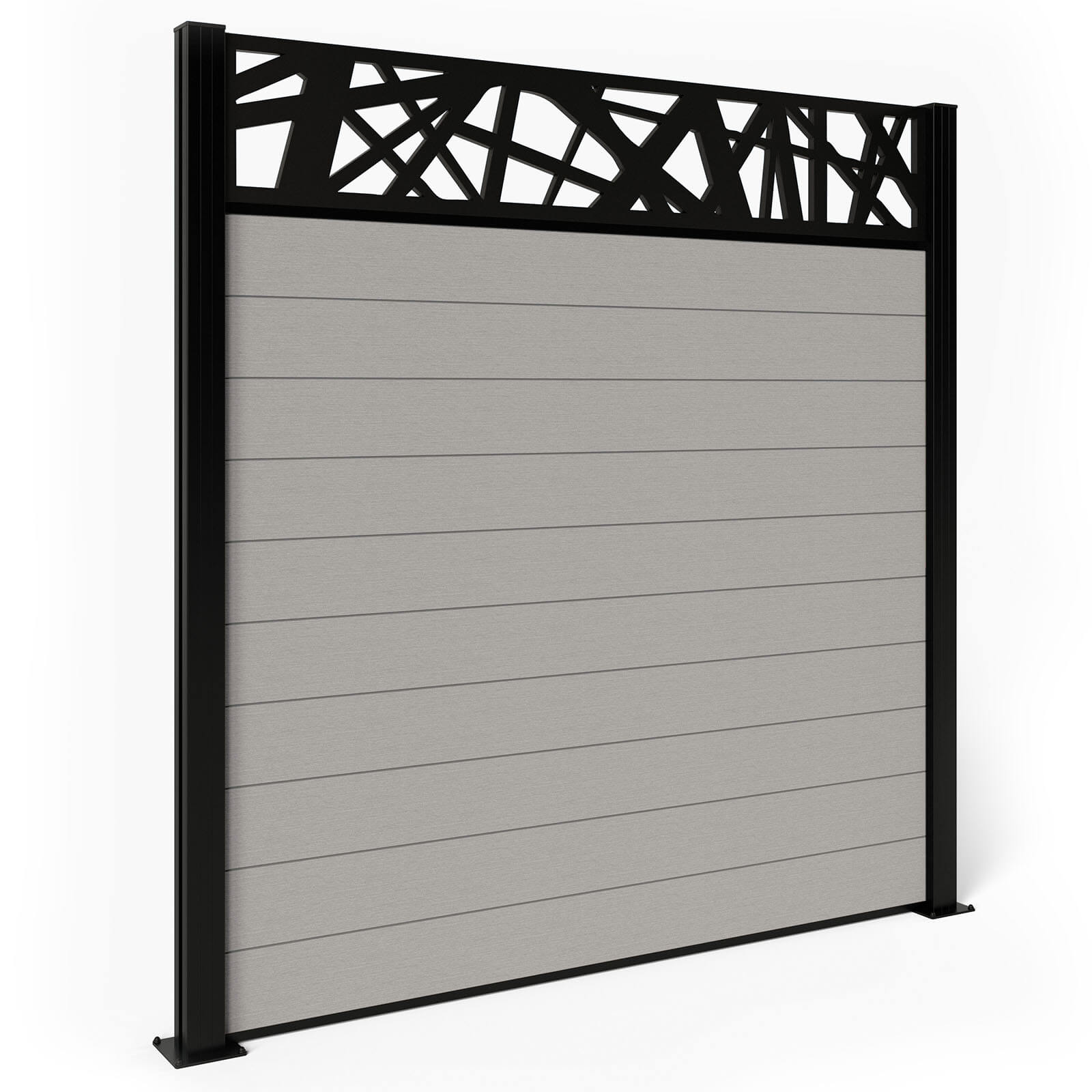 Dino Composite Fencing - Stone with Aluminium Posts 1.5m