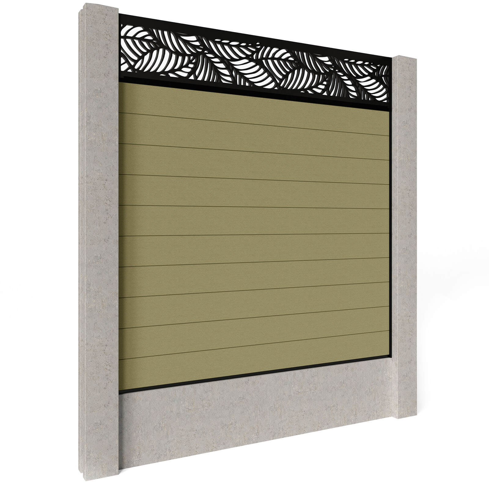 Dino Composite Fencing - Savanna with Aluminium Railings (for concrete posts) 0.9m