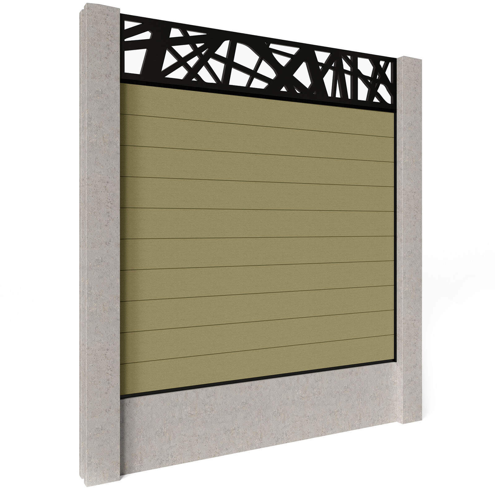 Dino Composite Fencing - Savanna with Aluminium Railings (for concrete posts) 0.6m