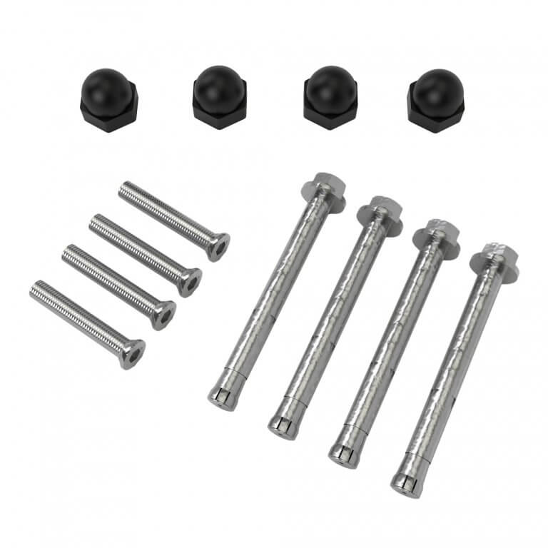 Fence Post Expanding Bolts (X4) Screw (X4) Cap (X4)