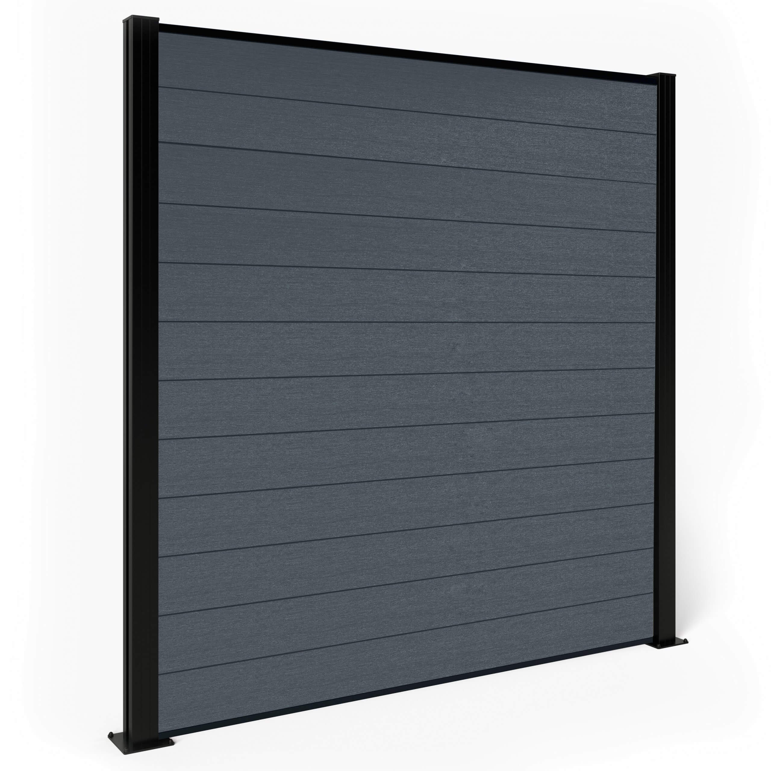 Dino Composite Fencing - Anthracite with Aluminium Posts 0.3m