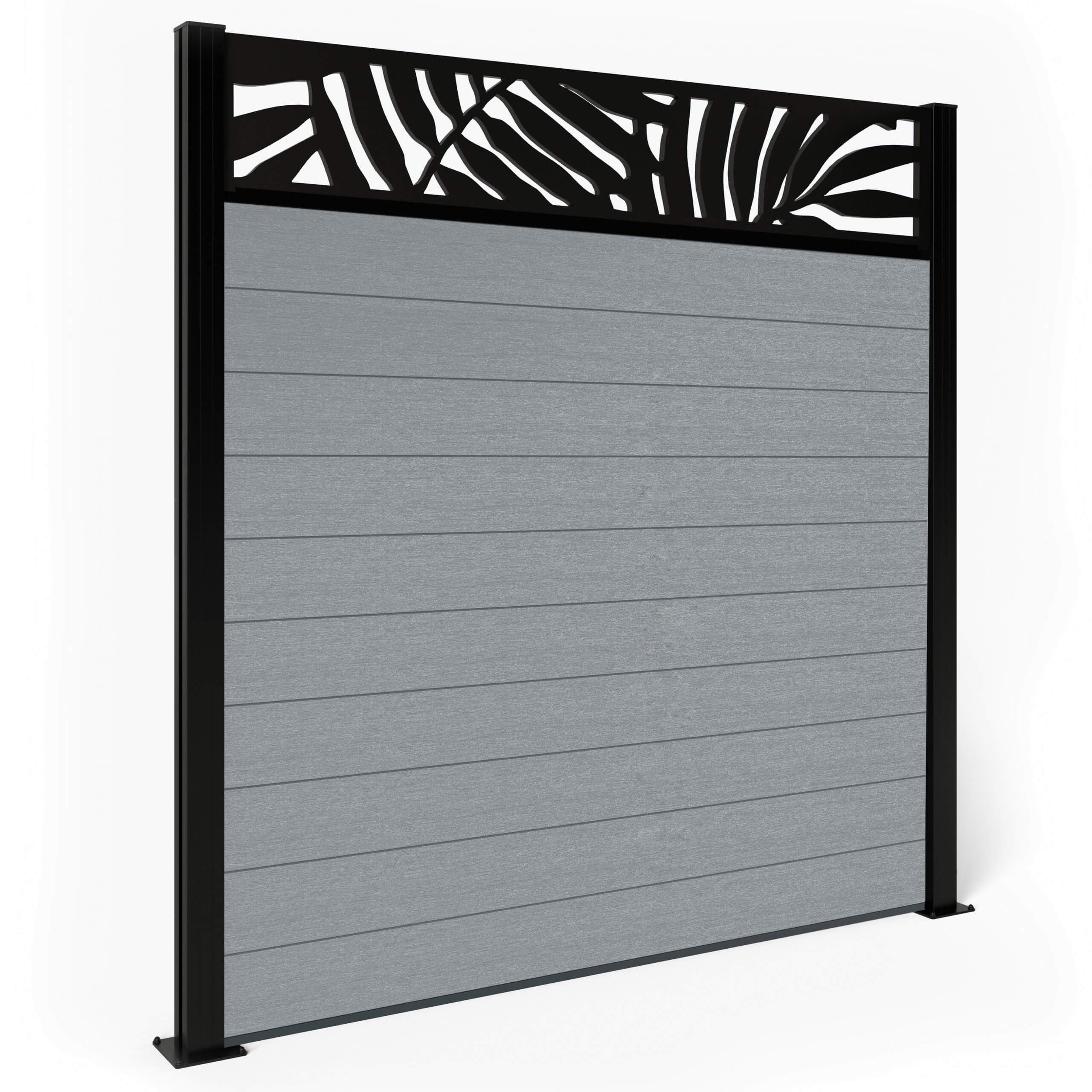 Dino Composite Fencing - Pearl with Aluminium Posts 1.5m