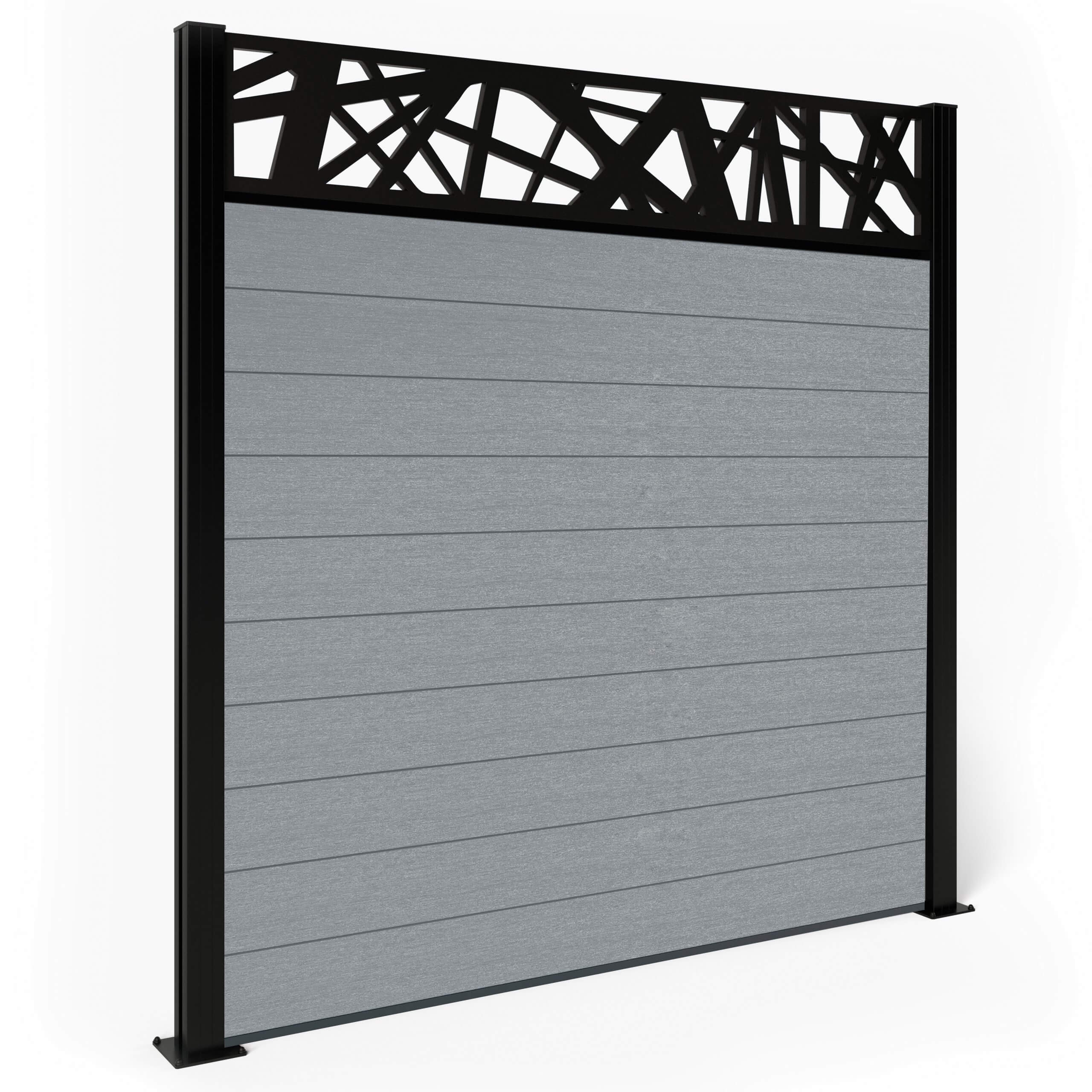 Dino Composite Fencing - Pearl with Aluminium Posts 1.2m