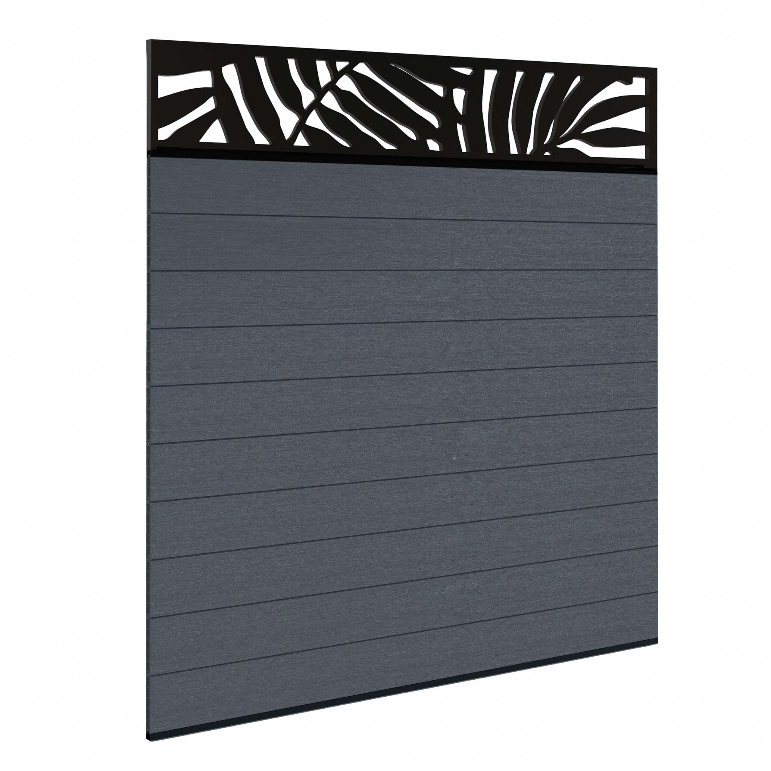 Dino Composite Fencing - Anthracite Without Posts 2.1m