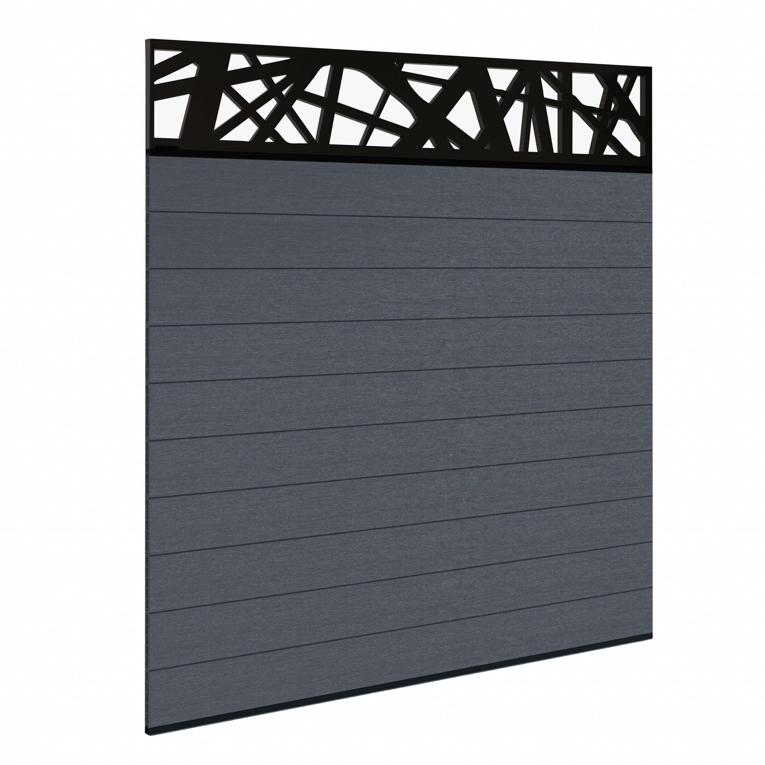 Dino Composite Fencing - Anthracite Without Posts 1.2m