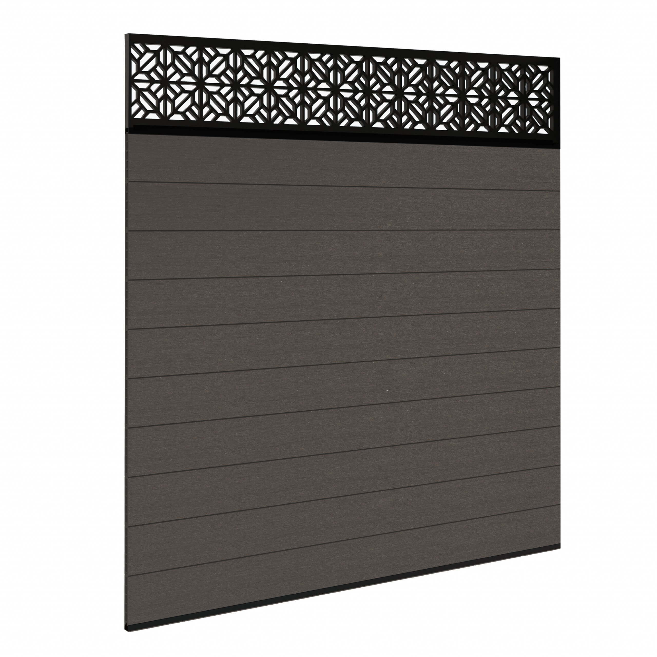 Dino Composite Fencing - Walnut Without Posts 2.4m