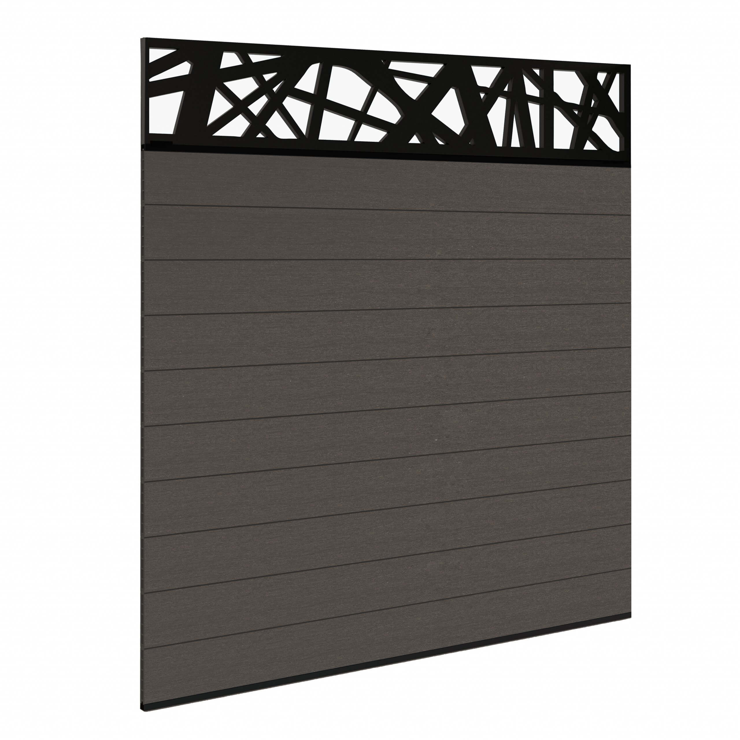 Dino Composite Fencing - Walnut Without Posts 2.4m