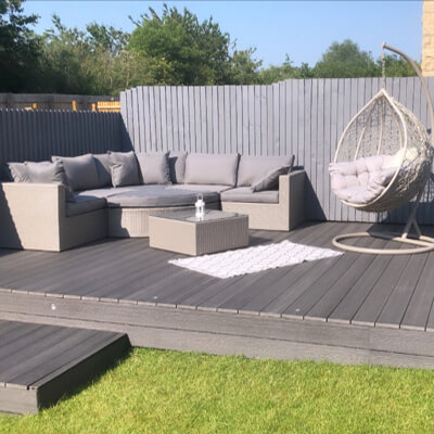 Beautiful Ash Composite Decking Installed