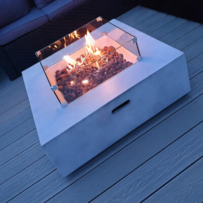 Composite Decking with Firepit