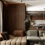 Wood Wall Panelling Oak Inspiration Photo Installed in Lounge #2