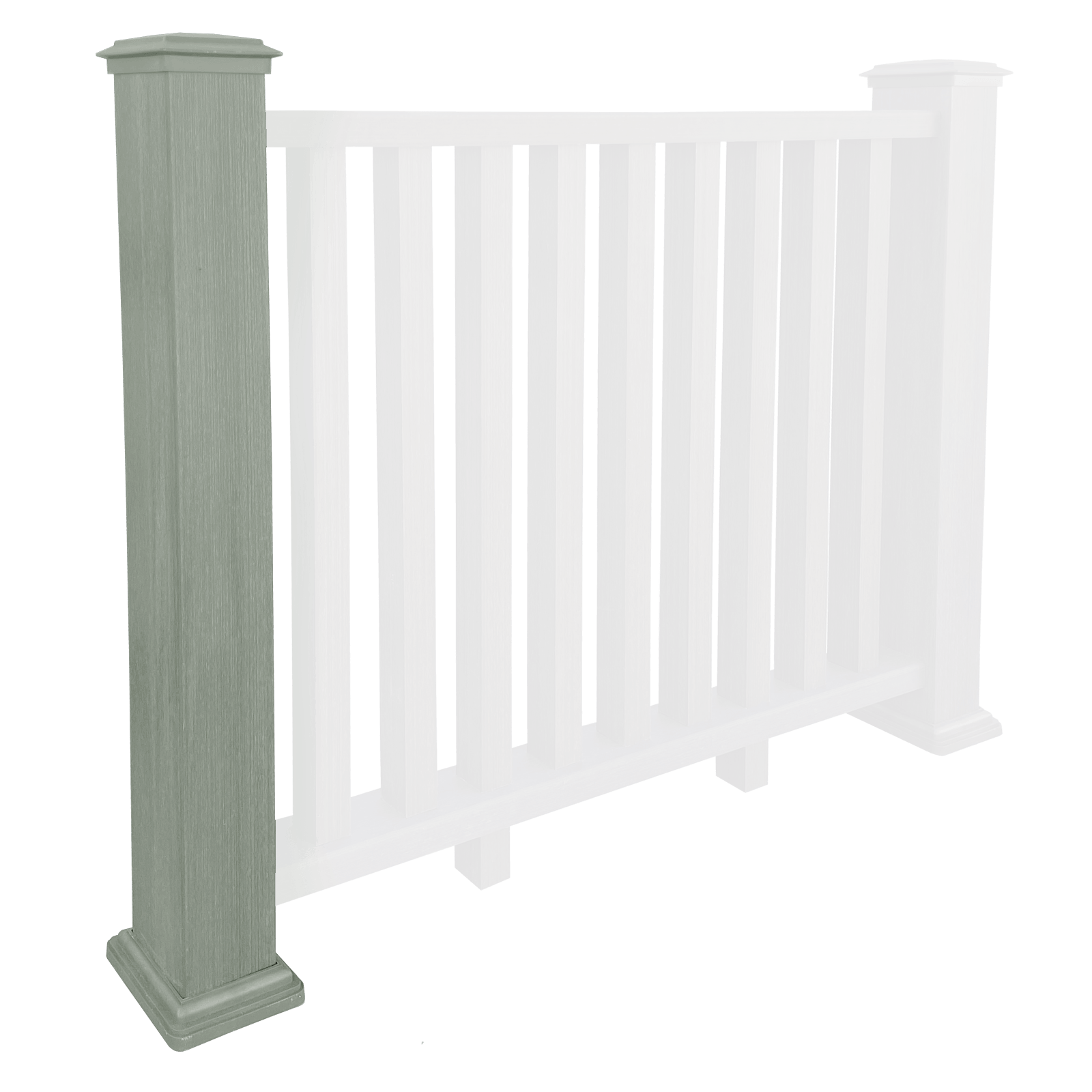 Dino Composite Balustrade Post - Sage Green