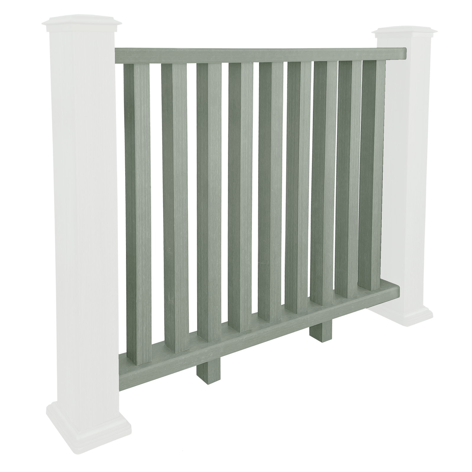 Dino Composite Balustrade Railing - Sage Green 1.2m