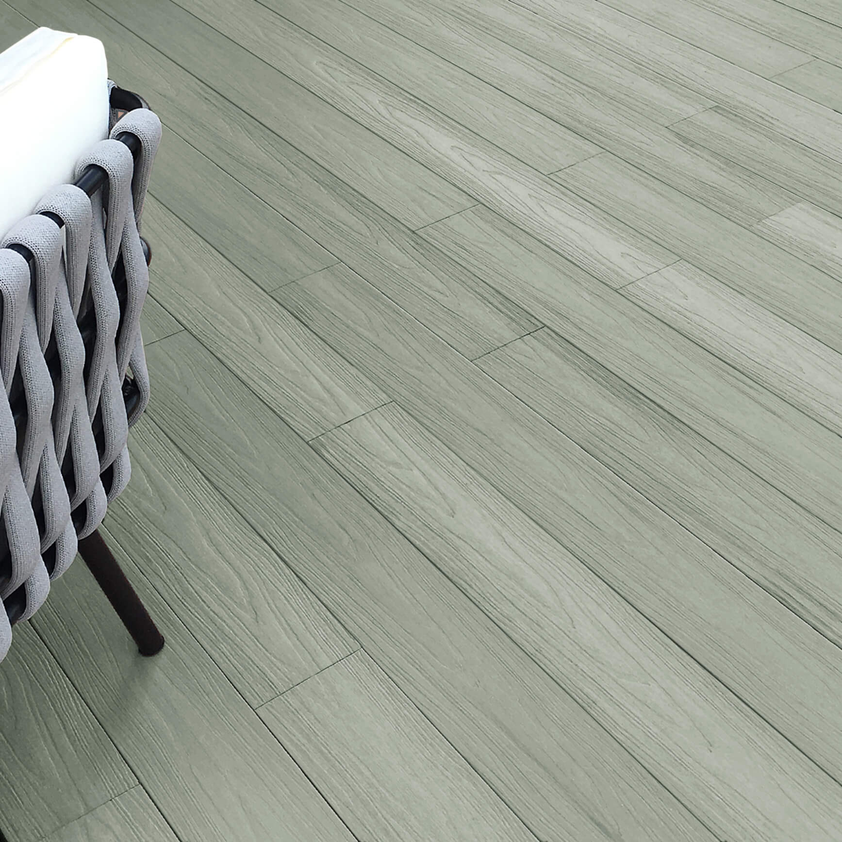 sage green composite decking lifestyle image