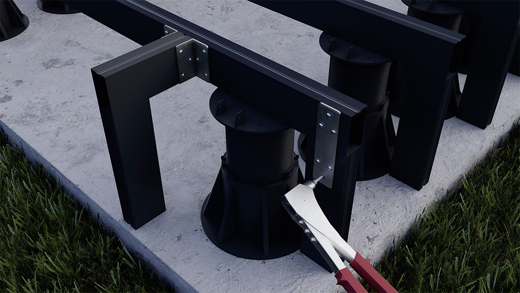 How to install aluminium joist (using pop rivet tool)