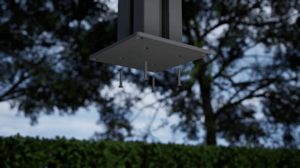 render of how to build the aluminium posts