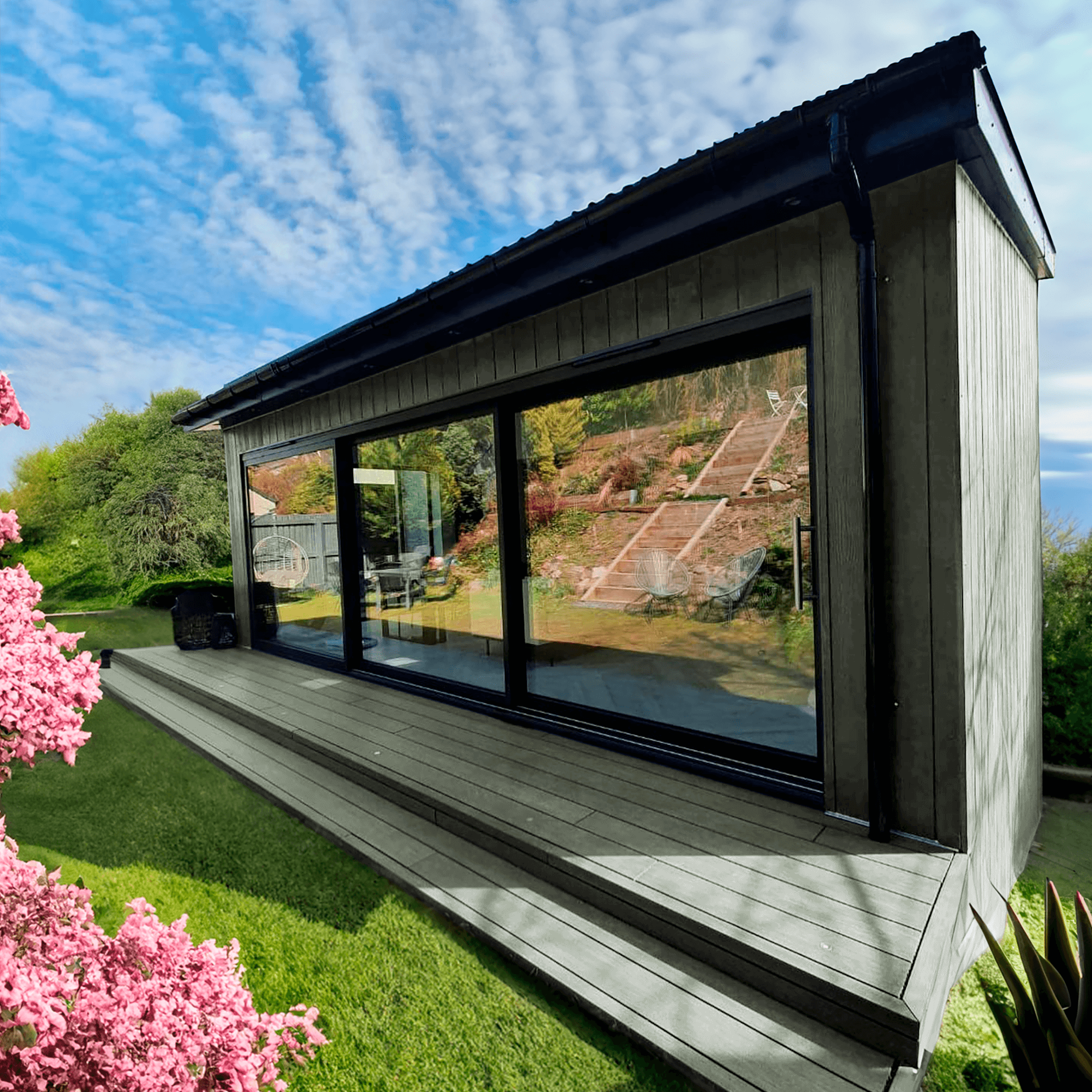 composite cladding home exterior sage green