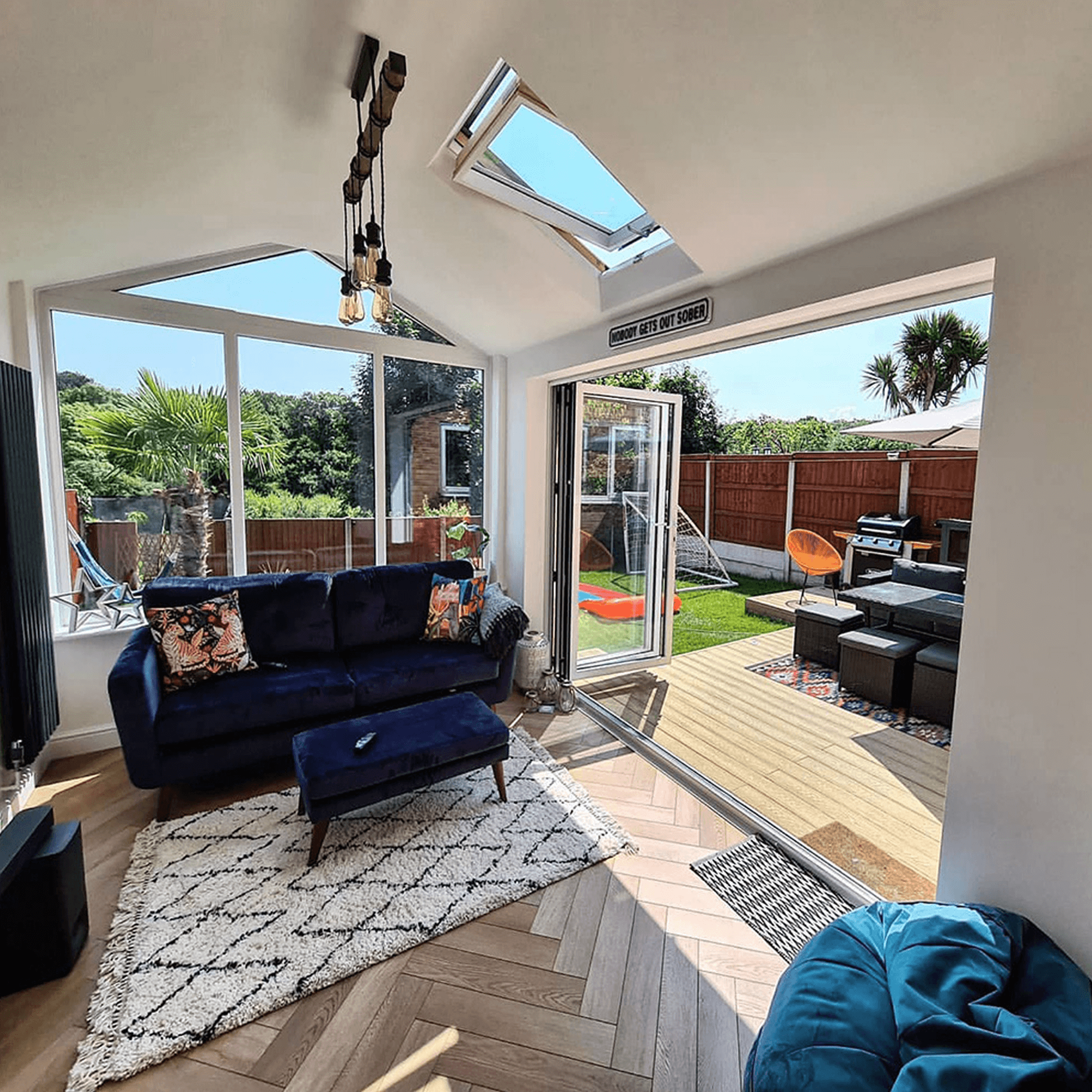 composite decking indoor to outdoor space