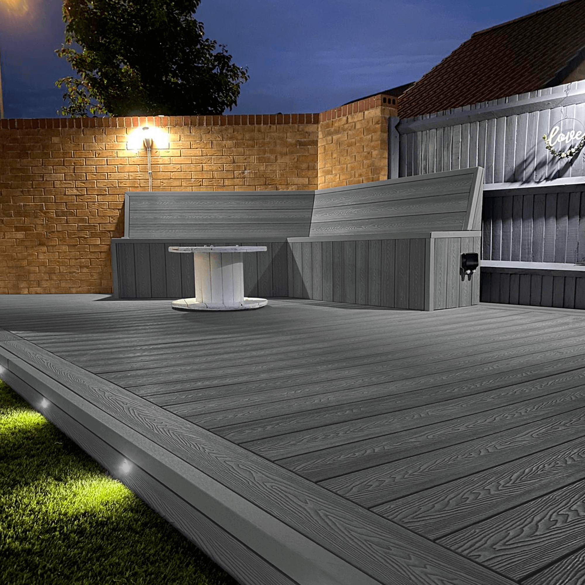 composite decking with LED lights, ash composite decking boards