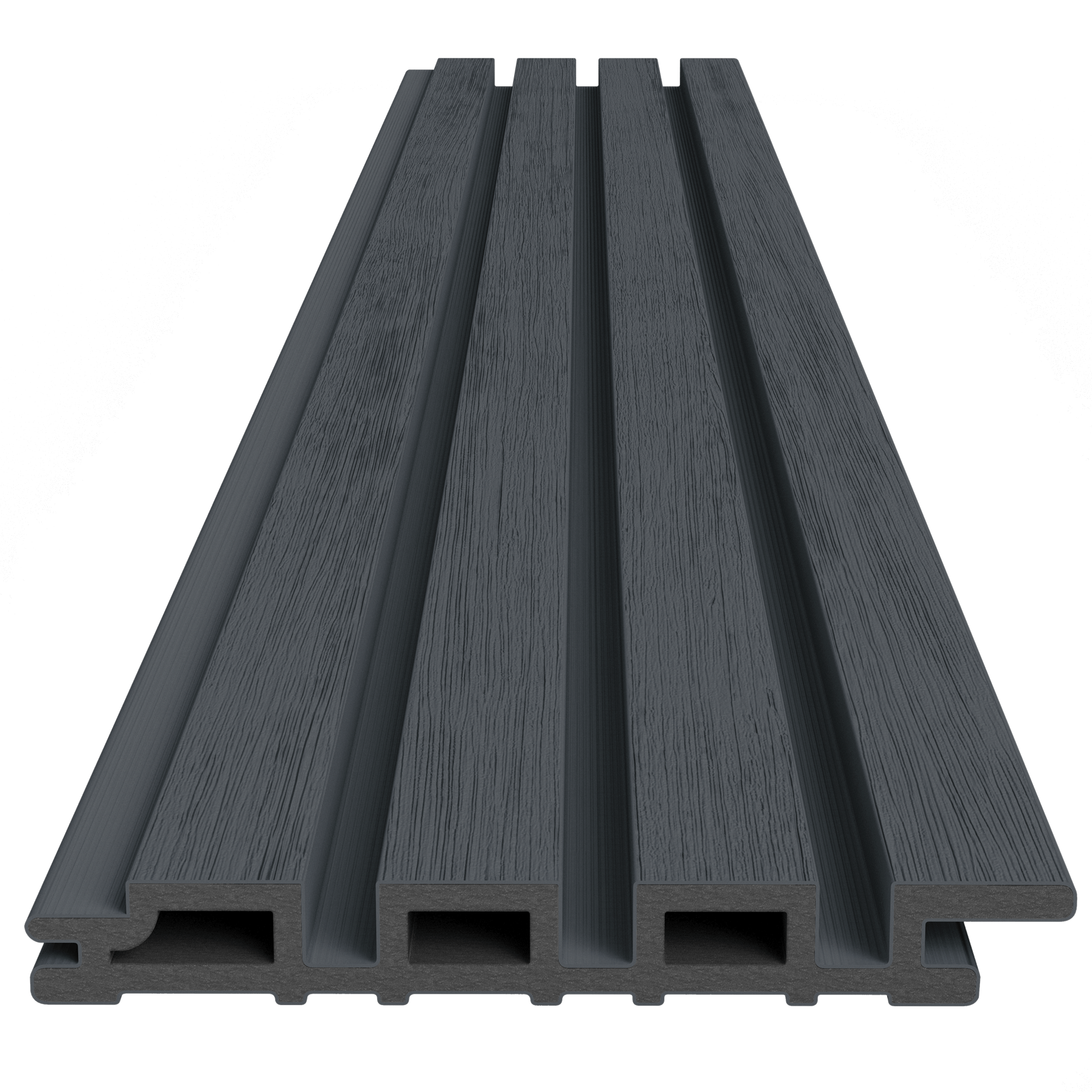 Anthracite Slatted Composite Cladding - 4M
