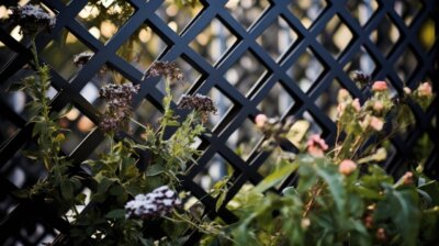 close up shot of a composite garden screen
