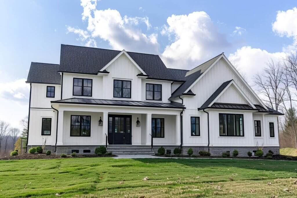 beautiful home with green grass