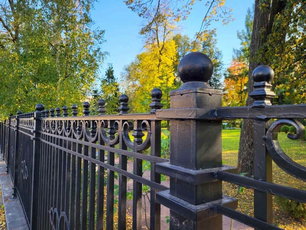 Forged black fence