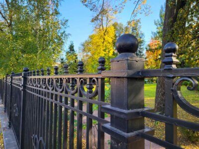 Forged black fence