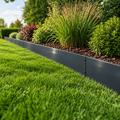 Garden Edging - Anthracite Metal 5m