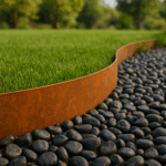 up close garden edging corten steel